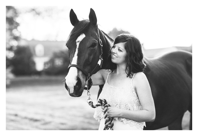 portrait of girl with horse