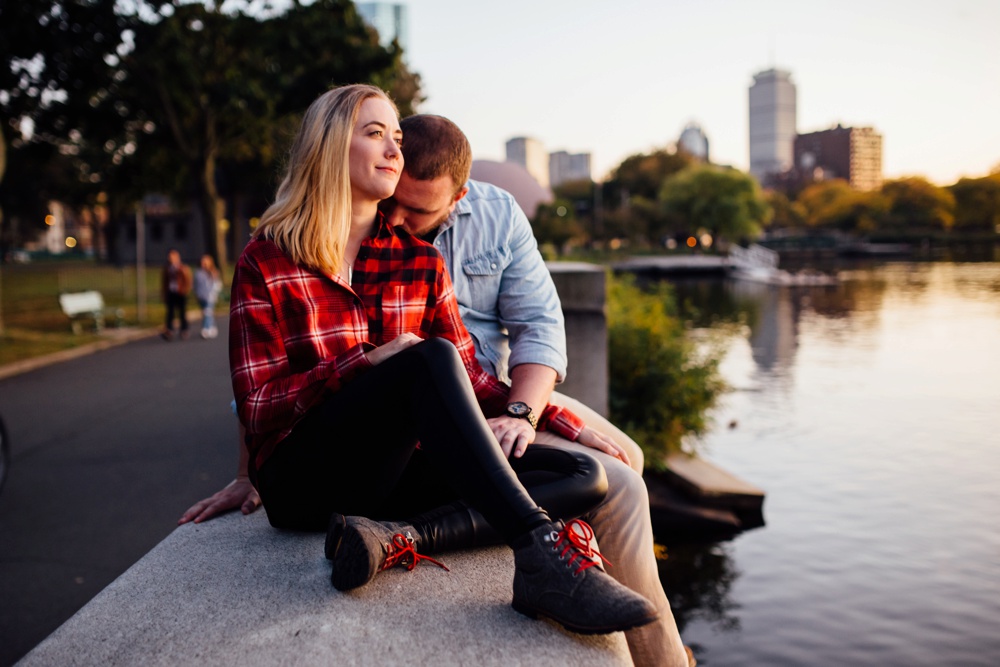 Charles River esplanade engagement session