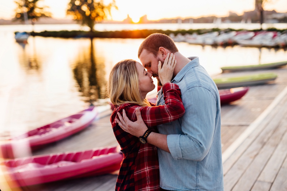 Charles River esplanade engagement session