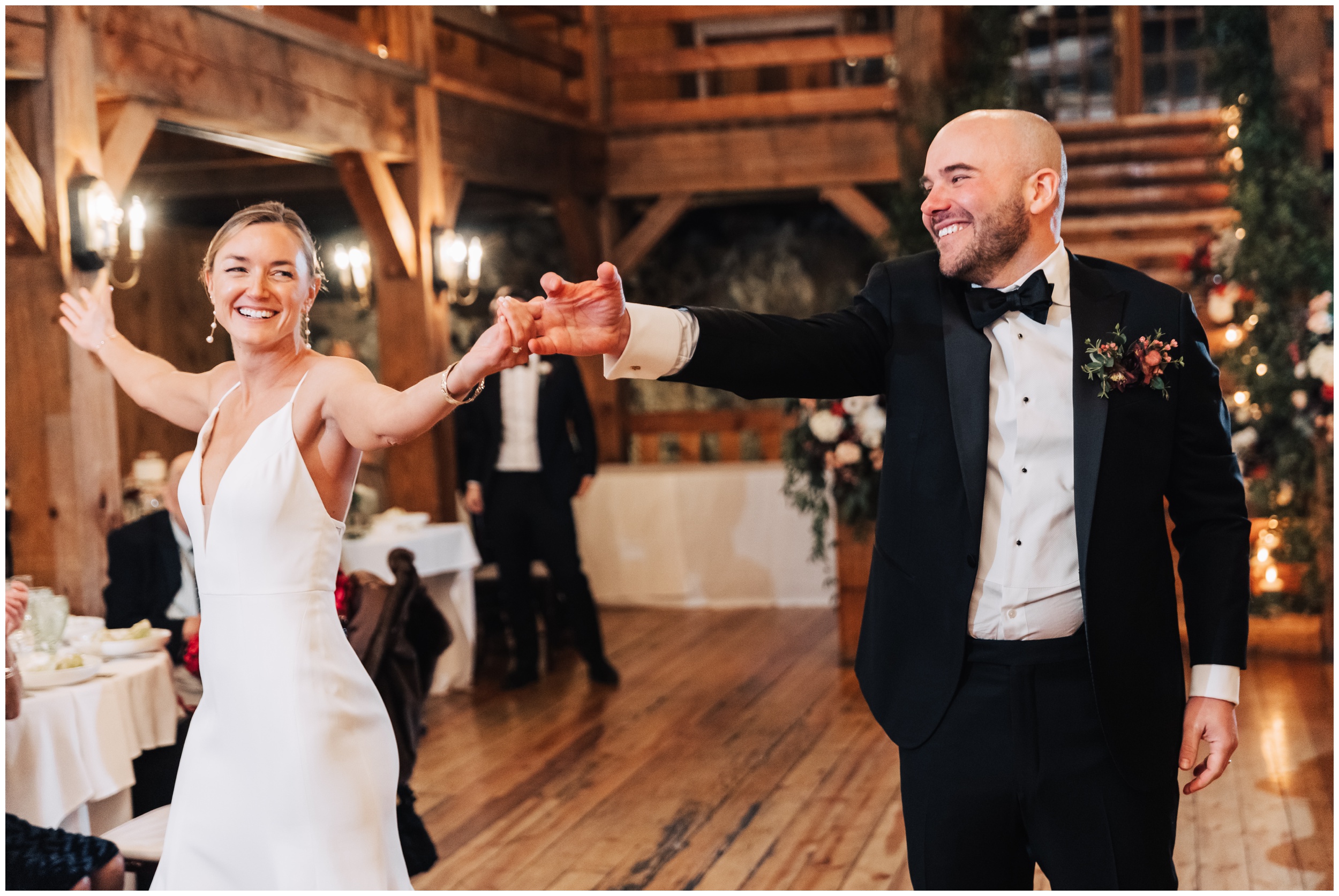 bride and grooms first dance at red lion inn cohasset ma 
